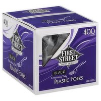 First Street Extra Heavy Duty Black Forks, 400 Each